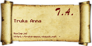 Truka Anna névjegykártya